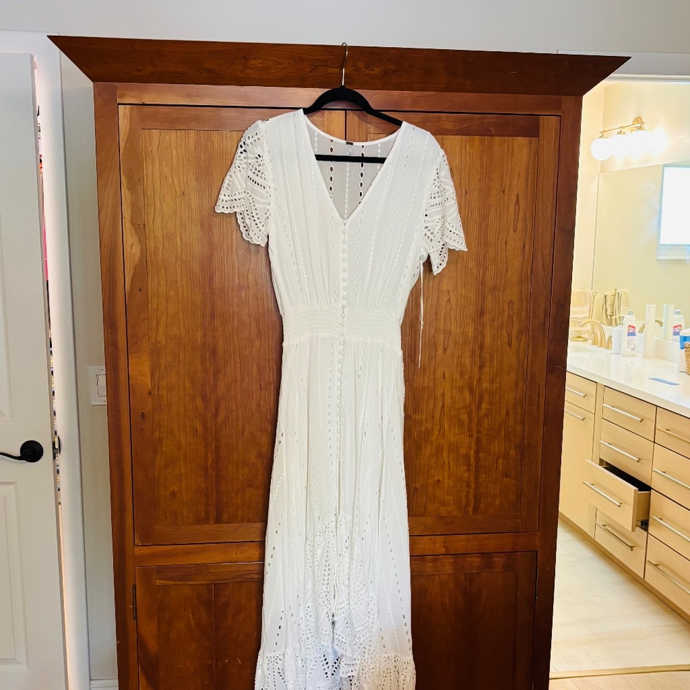 Beautiful, new white eyelet dress